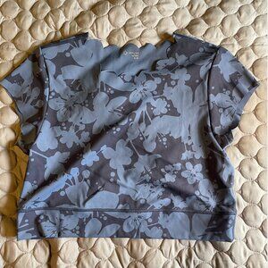 Aerie Floral Workout Crop Top